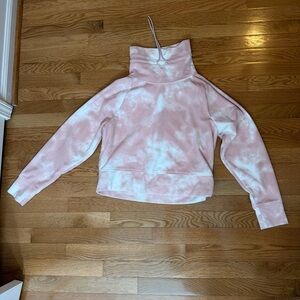 Old Navy Pink Tie-Dye Fleece Pullover